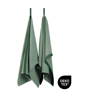 EK-TT262 - Tea Towel / Herringbone/Twill (2-pack) (Green/Green)